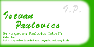 istvan paulovics business card